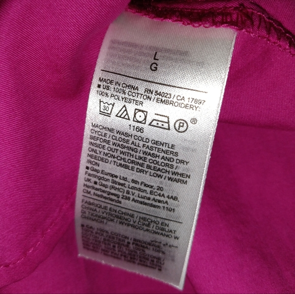 🆕Old Navy | Pink Eyelet Ruffle-Trimmed Button-Down Shirt Size Large - Picture 9 of 9